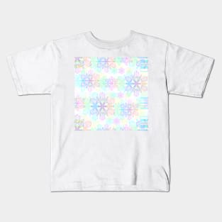 Christmas Snowflakes Glitch Kids T-Shirt